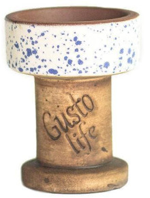 Чаша для кальяну Gusto Bowls Rook Білий в синю точку - фото №1 