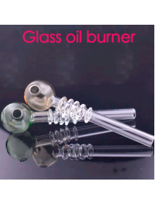 Трубка стеклянная курительная "Oil Burner - фото №1 Аромадым