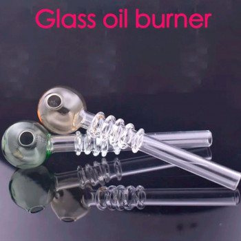 Трубка стеклянная курительная "Oil Burner - фото №1 Аромадым