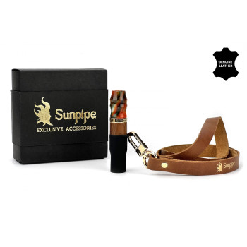 Персональний мундштук Sunpipe Premium Leather Brown - фото №1 Аромадим