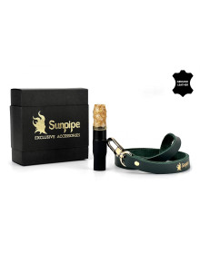 Персональный мундштук Sunpipe Premium Leather Green - фото №1 