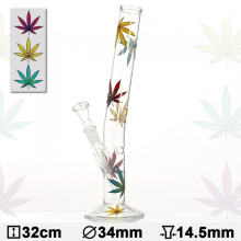 Бонг стеклянный HANGOVER Multi Leaf H:32cm-D:34mm-SG: 14,5mm