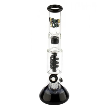 Бонг стеклянный Thug Life | OG Series V2 Black - H:35cm - SG:18.8mm - D:55mm