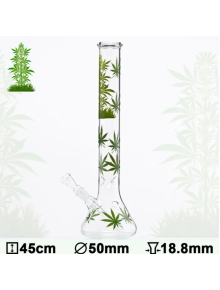 Бонг скляний HANGOVER Multi Leaf H:26cm- D:32mm - фото №1 Аромадим