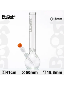 Бонг скляний Boost | Bouncer Glass Bong -H:41cm- Ø:50mm- Socket:18.8mm- WT:5mm (circa) - фото №1 Аромадим