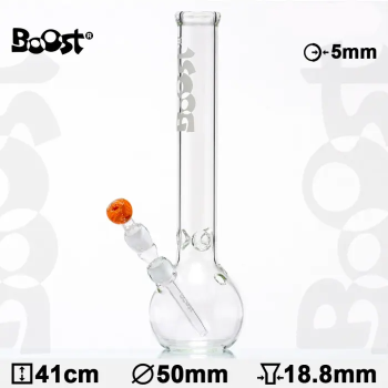 Бонг скляний Boost | Bouncer Glass Bong -H:41cm- Ø:50mm- Socket:18.8mm- WT:5mm (circa) - фото №1 Аромадим