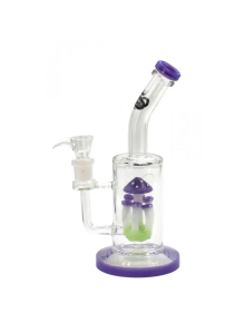 Бонг скляний Grace Glass Purple Mushroom Percolator H:36cm SG:18.8mm d:65mm - фото №1 Аромадим