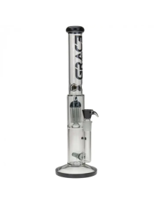 Бонг склянний Grace Glass Limited Edition Black Barrel Bong H:42cm D:55mm Socket:18,8cm TH:5mm - фото №1 Аромадим