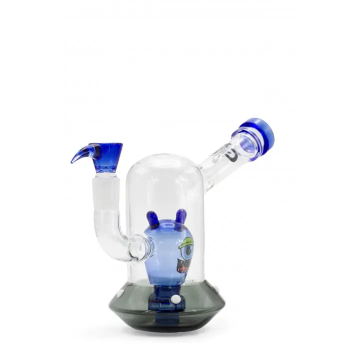 Бонг скляний Grace Glass Spaceship Alien Bong Blue H:18cm SG:18.8mm d:70/25mm