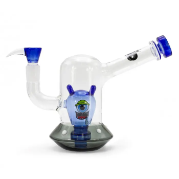 Бонг скляний Grace Glass Spaceship Alien Bong Blue H:18cm SG:18.8mm d:70/25mm - фото №1 Аромадим