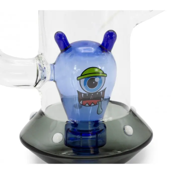 Бонг скляний Grace Glass Spaceship Alien Bong Blue H:18cm SG:18.8mm d:70/25mm