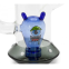 Бонг скляний Grace Glass Spaceship Alien Bong Blue H:18cm SG:18.8mm d:70/25mm - фото №3 Аромадим