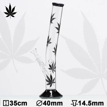 Бонг скляний HANGOVER Multi Leaf H:35cm-Ø:40mm-SG: 14,5mm - фото №1 Аромадим