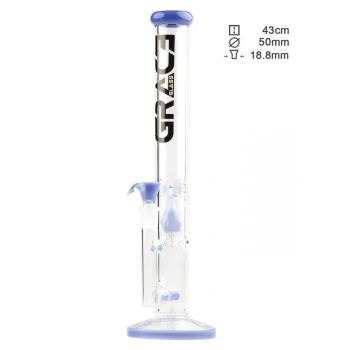 Бонг скляний Grace Glass Limited Edition Straight Blue - фото №1 Аромадим