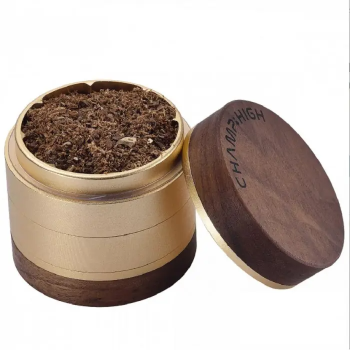 Гріндер деревяний CHAMP HIGH ROUND WOODEN GRINDER 62MM