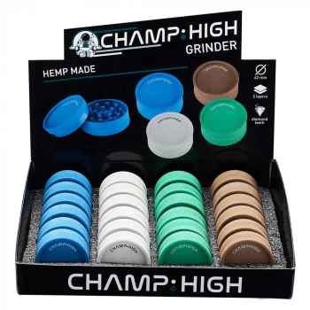 Гріндер пластиковий Champ HEMP PLASTIC GRINDER 42mm 2 LAYERS-DL24