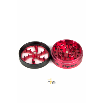 Гриндер металевий DOPE BRONS з віконцем на 4 секції Red - D: 62 mm