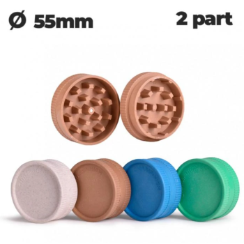 Гриндер пластиковий HEMP PLASTIC GRINDER D:55 mm 2 LAYERS - фото №1 Аромадым