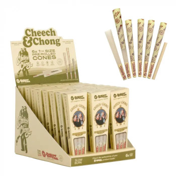 Бумага для самокруток G-ROLLZ | Cheech & Chong Cones Organic Hemp Extra Thin - фото №1 Аромадым