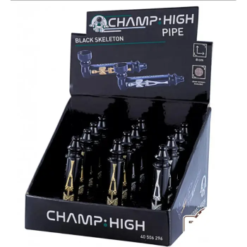 Трубка чорна CHAMP HIGH BLACK SKELETON PIPE DL12