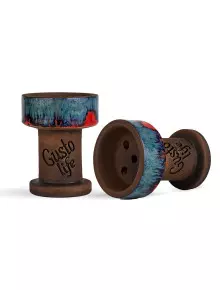 Чаша для кальяну Gusto Bowls Rook Blue-Red Flow - фото №1 Аромадим