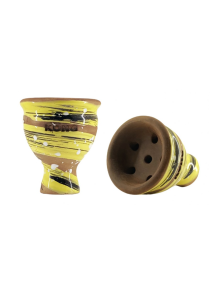 Чаша для кальяну KONG Mummy Glaze Space Van Gogh Yellow - фото №1 Аромадим