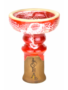 Чаша для кальяна Loona Meteor (красно-белый) - фото №1 Аромадым