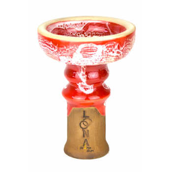 Чаша для кальяну Loona Meteor (червоно-білий) - фото №1 Аромадим