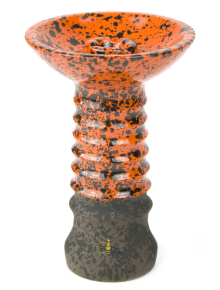 Чаша для кальяна Telamon Harmony Glaze Черно - Оранжевая - фото №1 Аромадым