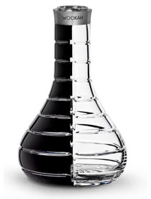 Колба для кальяну Wookah Crystal Striped Black Clear - фото №1 Аромадим