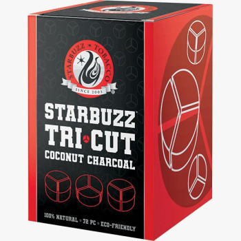 Уголь для кальяна кокосовый Starbuzz Tri-Cut 1 кг - фото №1 Аромадым