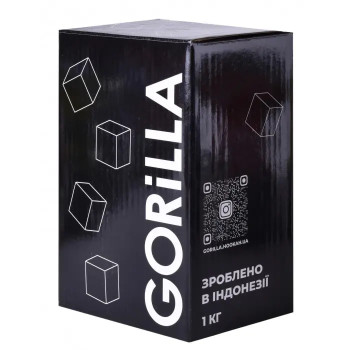 Вугілля для кальяну кокосове Gorilla 2.5х2.5, 1кг